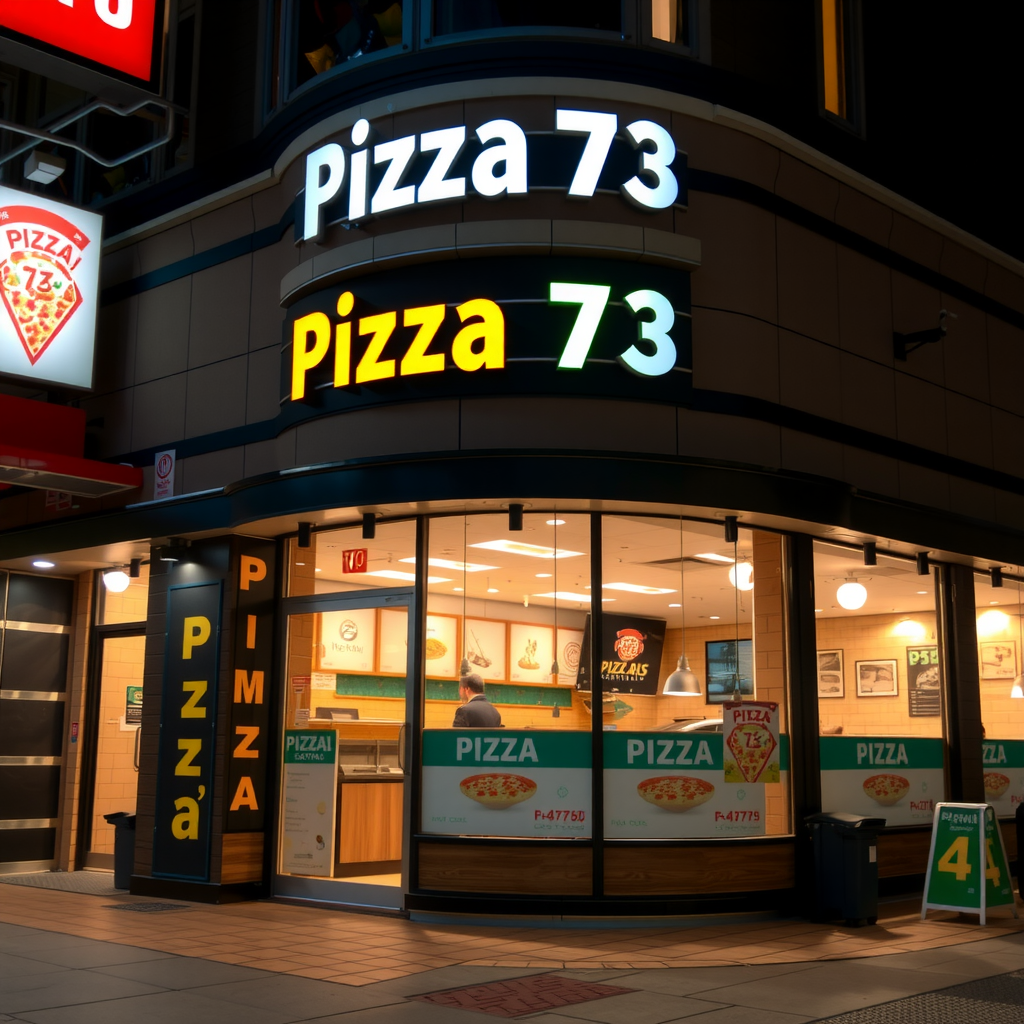 Map showing Pizza 73 Toronto Central location at 5095 Yonge St, Empress Walk Food Court, North York, M2N 6Z4, Canada with surrounding streets and landmarks